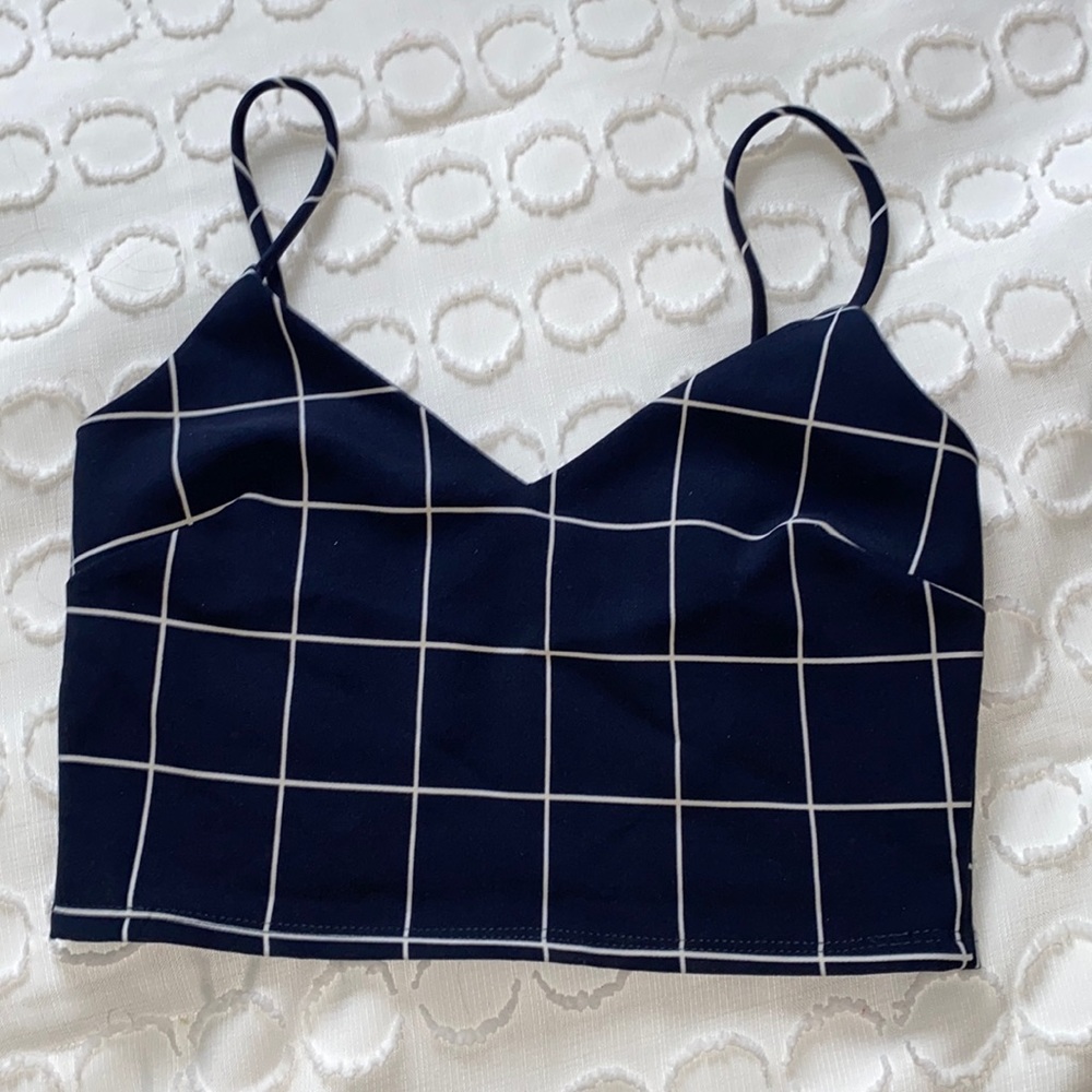 Navy crop top